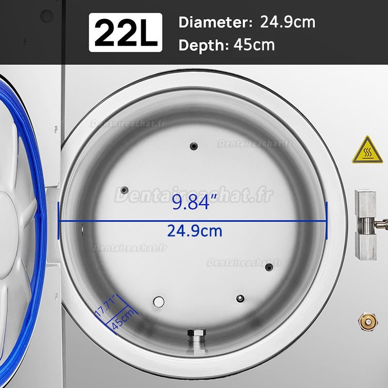 Stérilisateur à vapeur autoclave dentaire Fomos Foster Plus 22L, classe B, avec imprimante